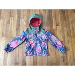 The North Face Dryvent Girls Resolve Rain Jacket Wallflower Print Size XS